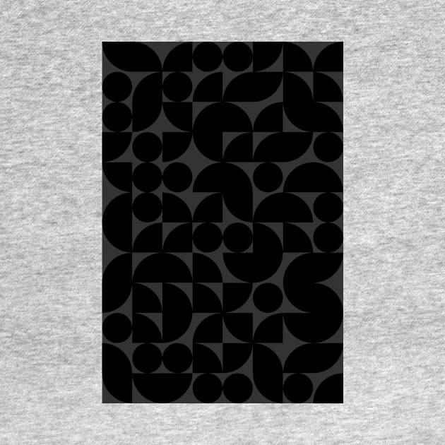 Black Colored Geometric Pattern - Shapes #6 by Trendy-Now